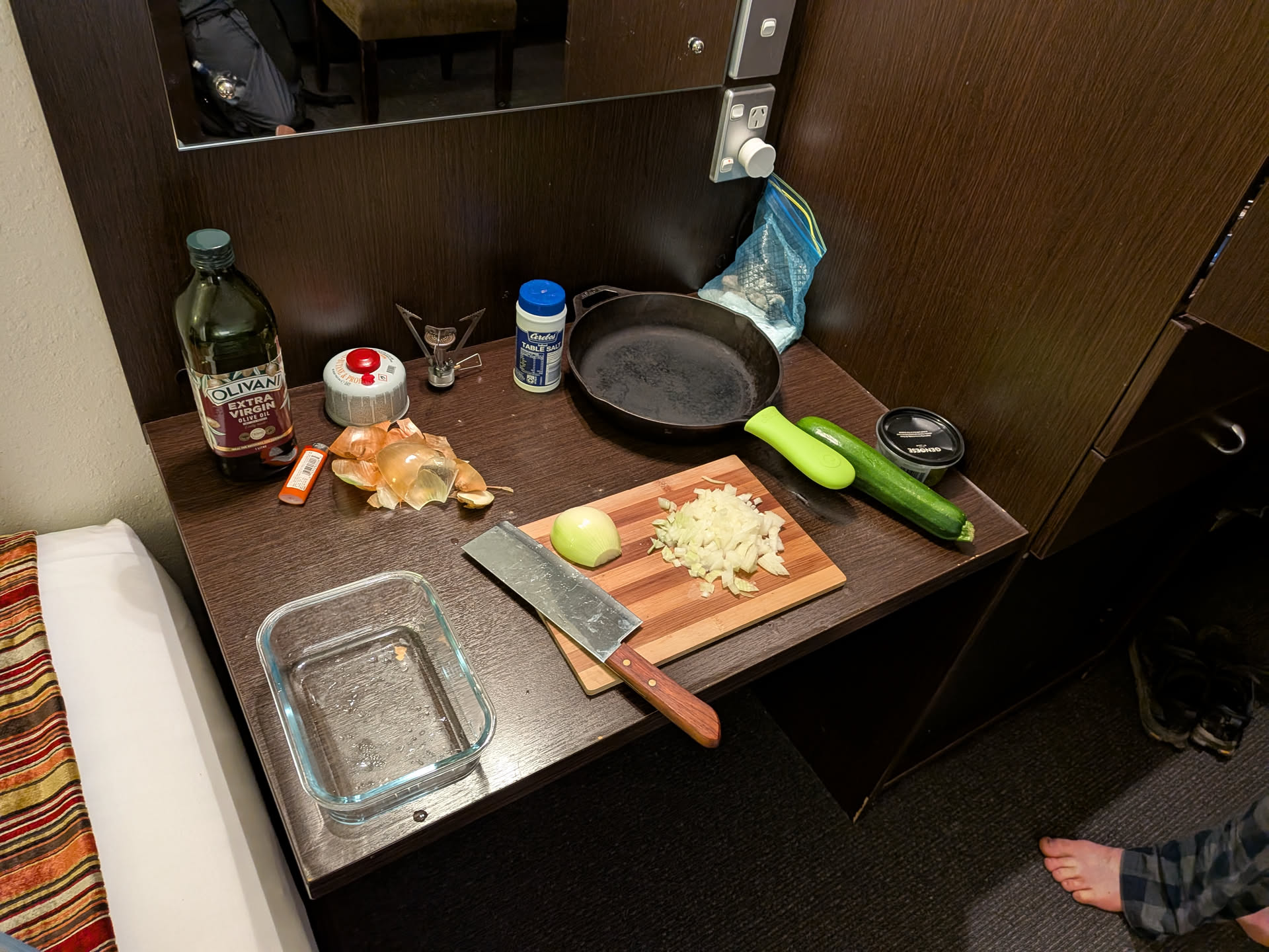janky cooking setup